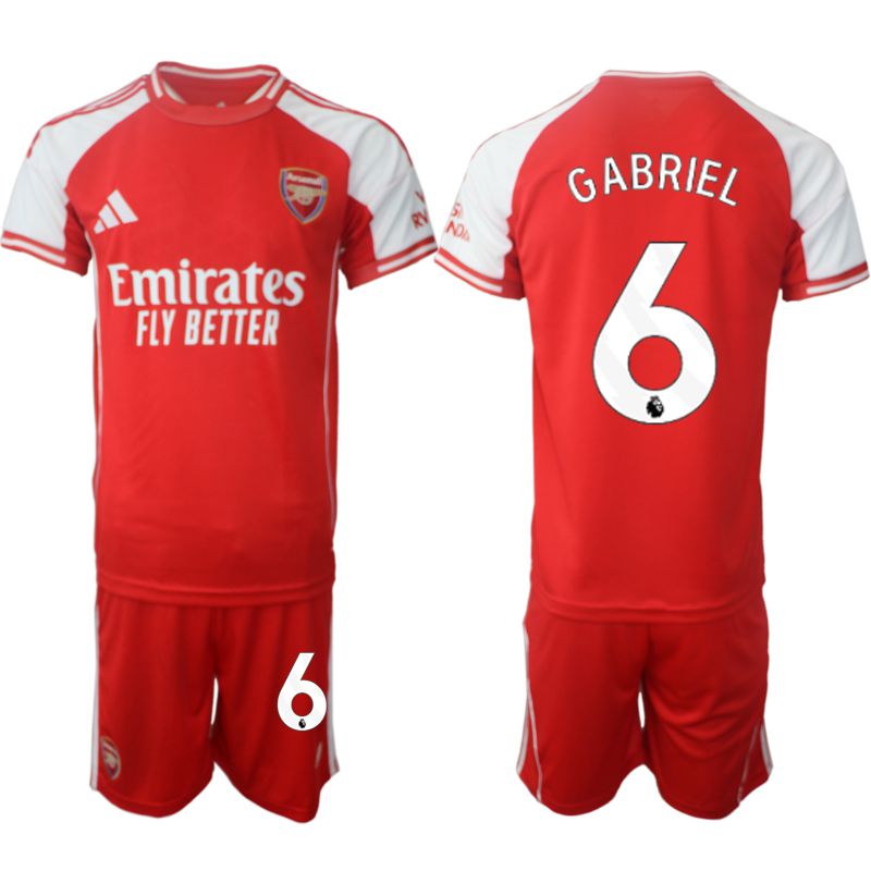 Men 2025-2026 Season Club Arsenal home red #6 Soccer Jersey->arsenal jersey->Soccer Club Jersey